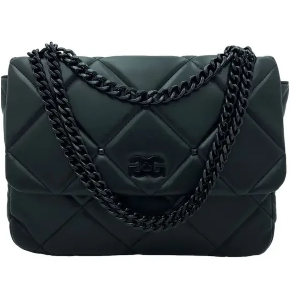 Badgley Mischka Black Quilted Shoulder Bag